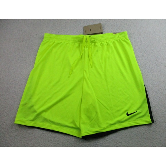 NWT Nike Dri-Fit Shorts Mens‎ XL Slim Fit Neon Yellow Basketball Gym Athletic - Picture 1 of 10